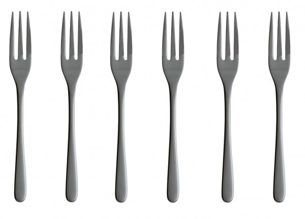 Sambonet Edelstahl PVD-schwarz Taste Kuchengabel 6 er Set