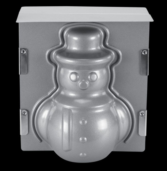 Städter we-love-baking Schneemann 3D-Backform 1.000 ml 19 x 21 x 12 cm Silber