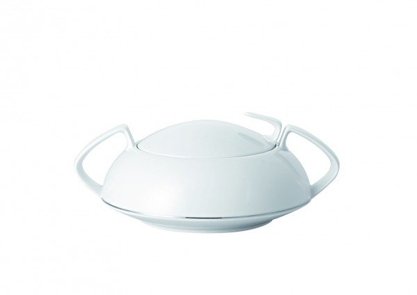 Rosenthal TAC Gropius Platin Schüssel mit Deckel