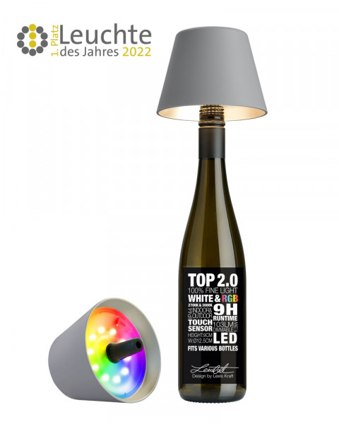 Sompex Top 2.0 LED Lampenschirm grau