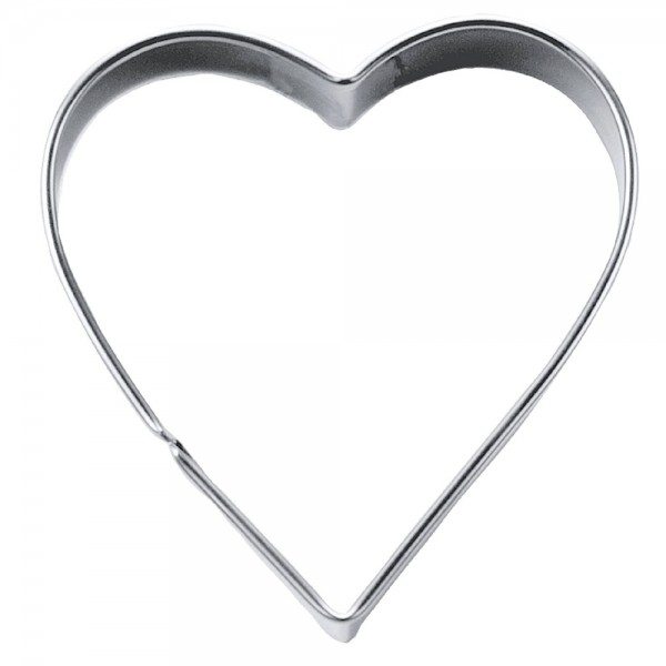 Städter Ausstecher Edelstahl glänzend Herz 4,5 cm / H 2,5 cm