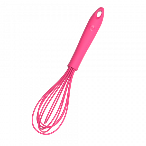 Kochblume Schneebesen groß L 27 cm silikon pink