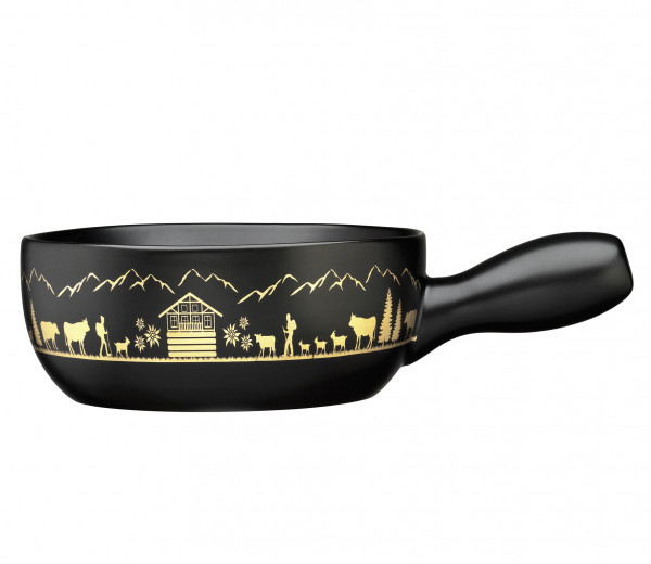 Spring Käsefonduetopf Montana schwarz/gold