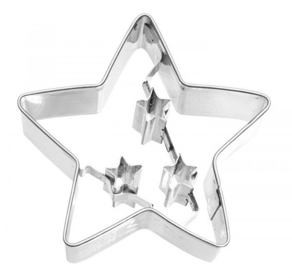 Birkmann Ausstechform Weihnachtsstern Edelstahl mit Innenprägung 10,5 cm