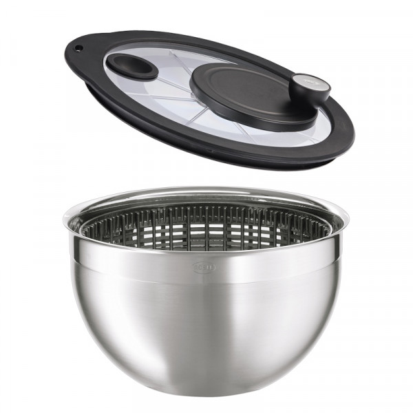 Rösle Salatschleuder mit Glasdeckel 24 cm