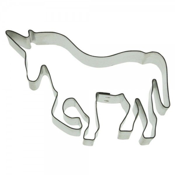 Städter Ausstecher Edelstahl glänzend Einhorn 11 cm