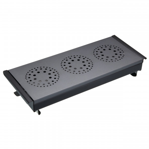 KitchenCraft Warmhalteplatte Metal Schwarz 3er