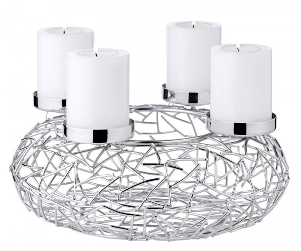 Edzard Adventskranz Milano silber 29 cm