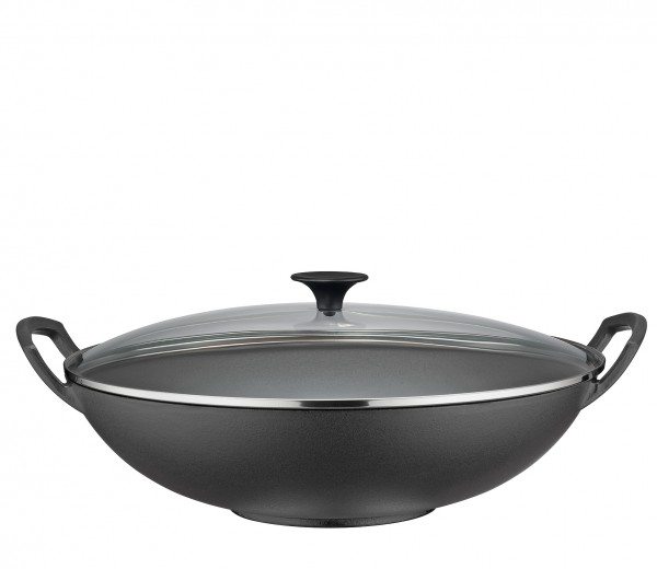 Spring Guss-Wok 35 cm mit Glasdeckel