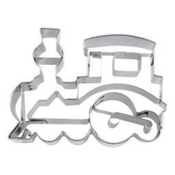 Städter Präge-Ausstecher Edelstahl glänzend Lokomotive 8 cm